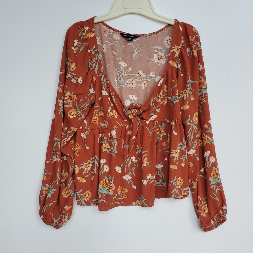 AMERICAN EAGLE Boho Fall Top long sleeve Size M